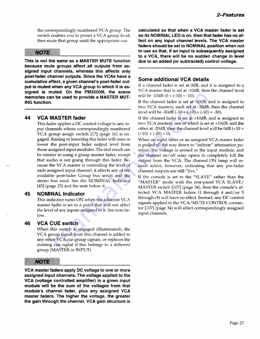 Yamaha PM3500M Operating Manual Download Page 25