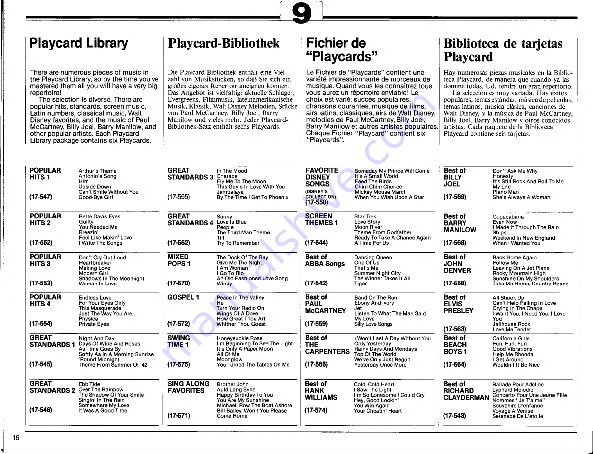 Yamaha PortaSound PCS-30 Owner'S Manual Download Page 18