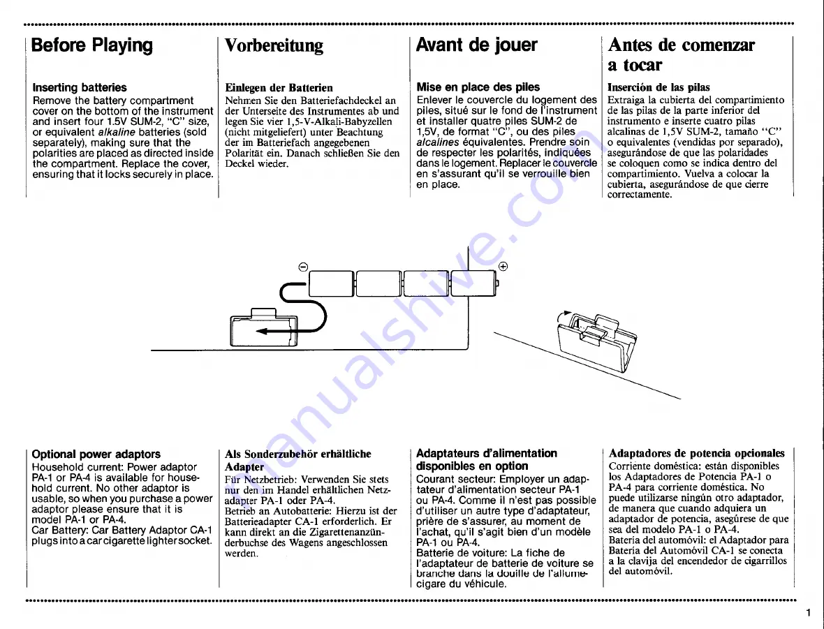 Yamaha PortaSound PSS-120 Owner'S Manual Download Page 3