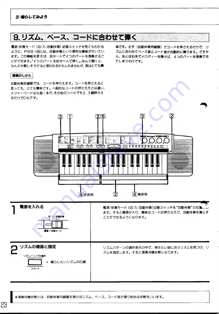 Yamaha PortaSound PSS-190 Скачать руководство пользователя страница 24