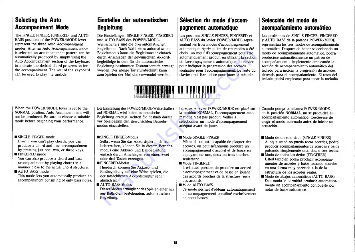 Yamaha PortaSound PSS-26 Owner'S Manual Download Page 20