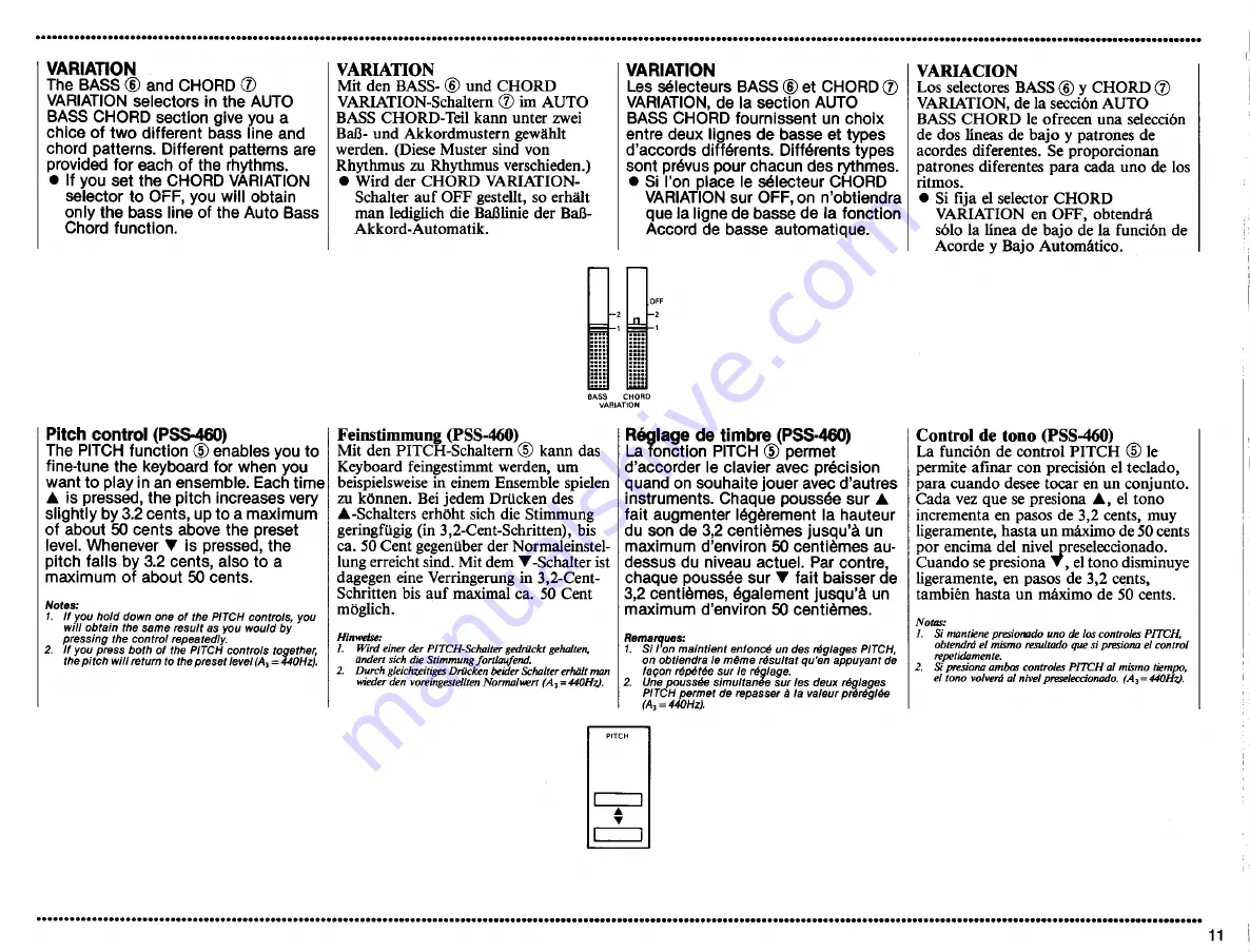 Yamaha PortaSound PSS-360 Owner'S Manual Download Page 13