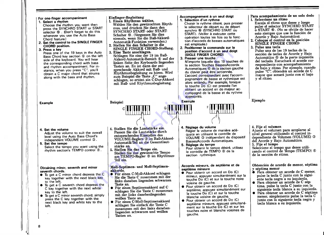 Yamaha PortaSound PSS-450 User Manual Download Page 10