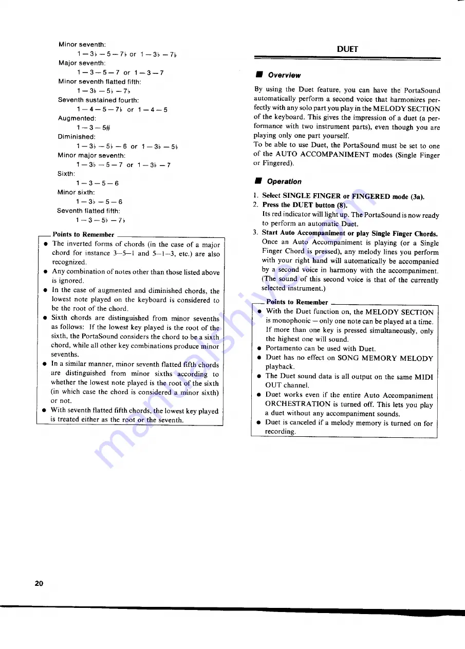 Yamaha PortaSound PSS-480 Operating Manual Download Page 23