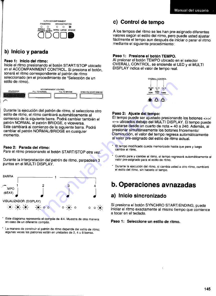 Yamaha PortaSound PSS-595 (Spanish) Manual Del Usuario Download Page 15