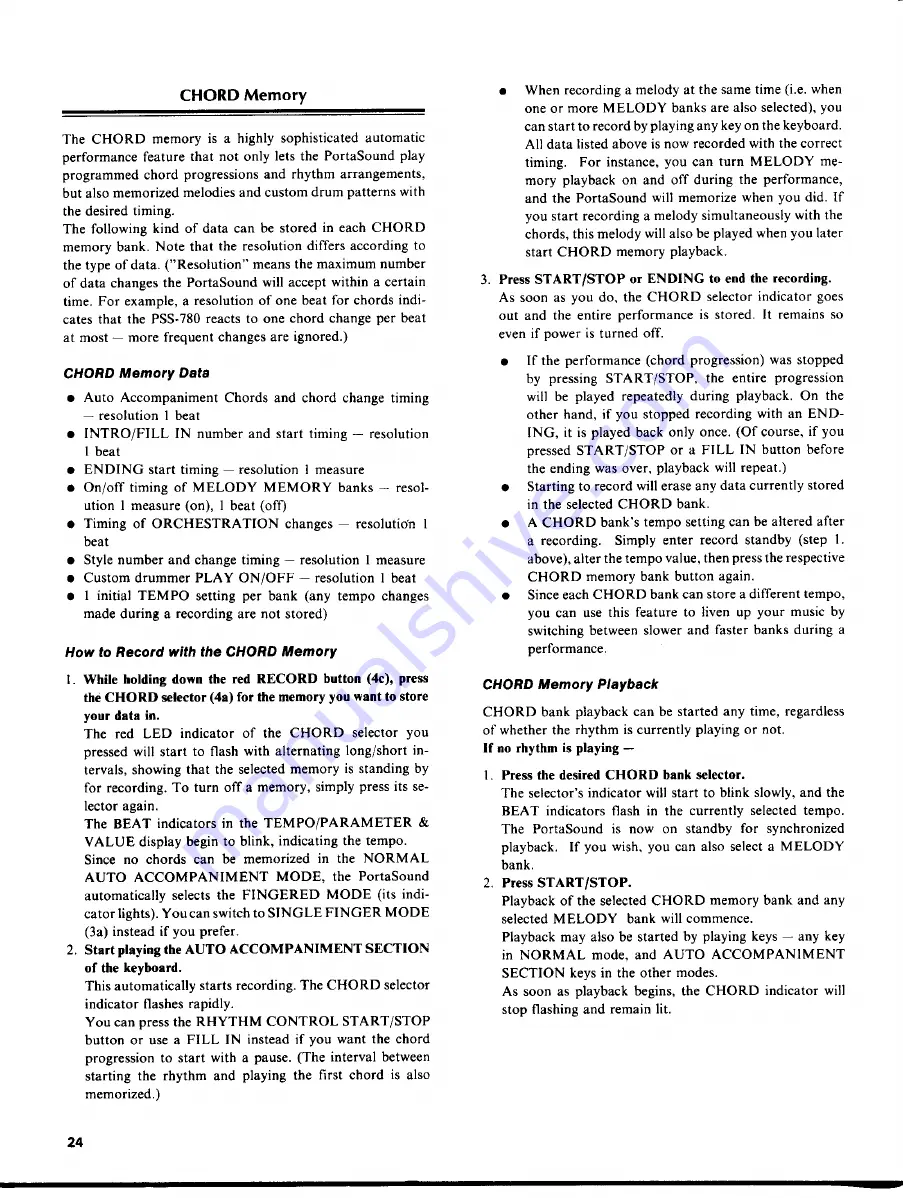 Yamaha PortaSound PSS-780 Operating Manual Download Page 27