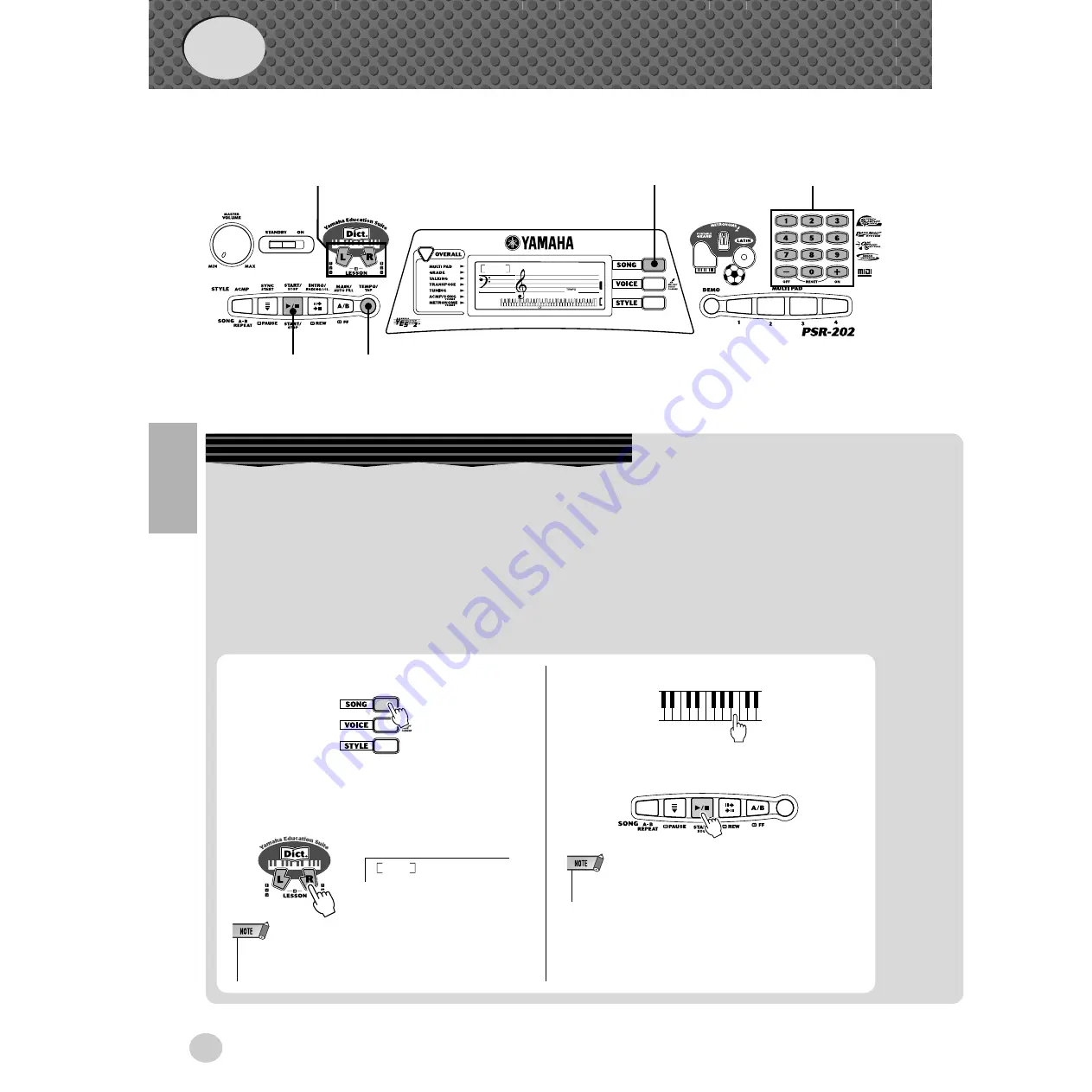 Yamaha PortaTone PSR-202 Owner'S Manual Download Page 16