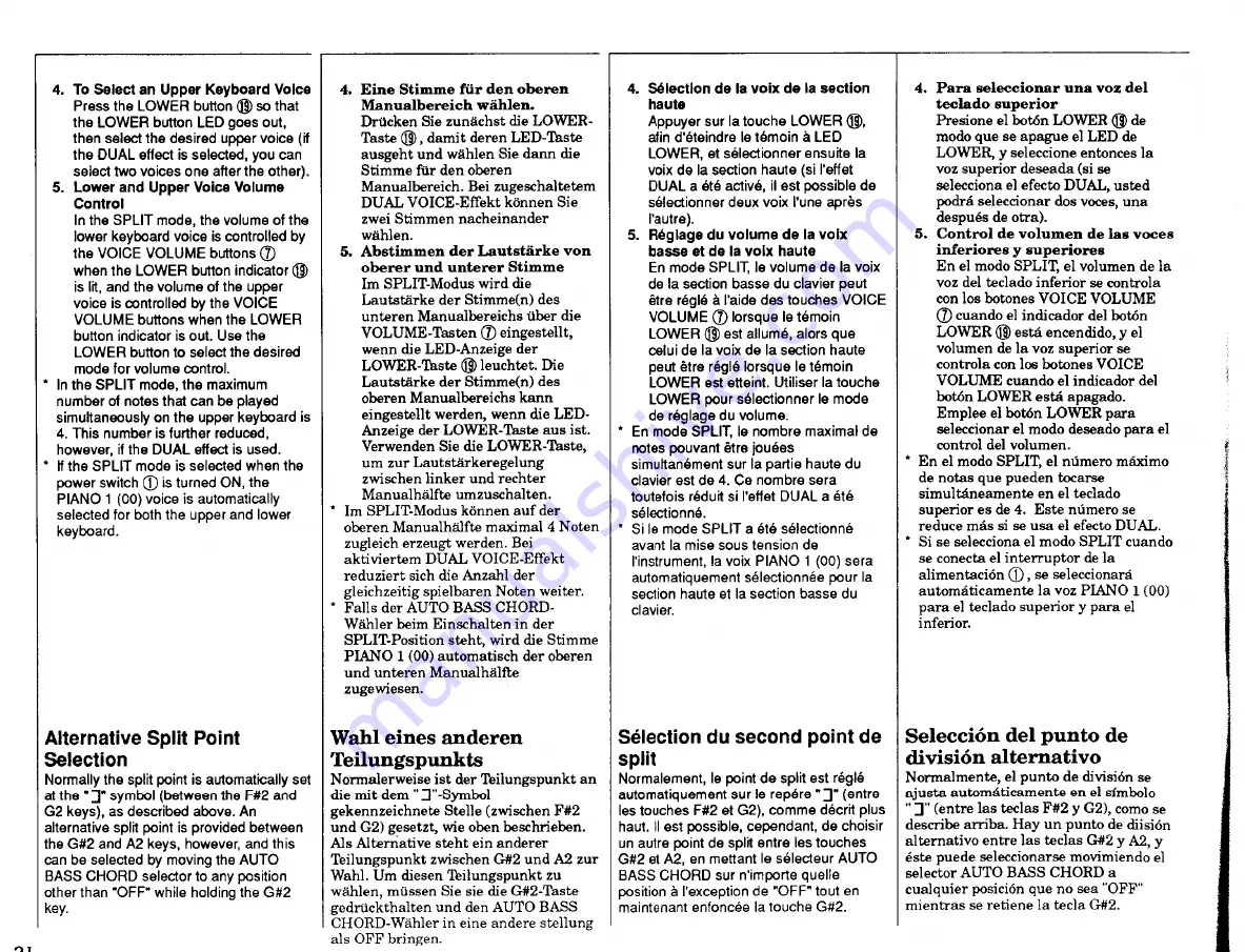 Yamaha PortaTone PSR-2500 Owner'S Manual Download Page 22