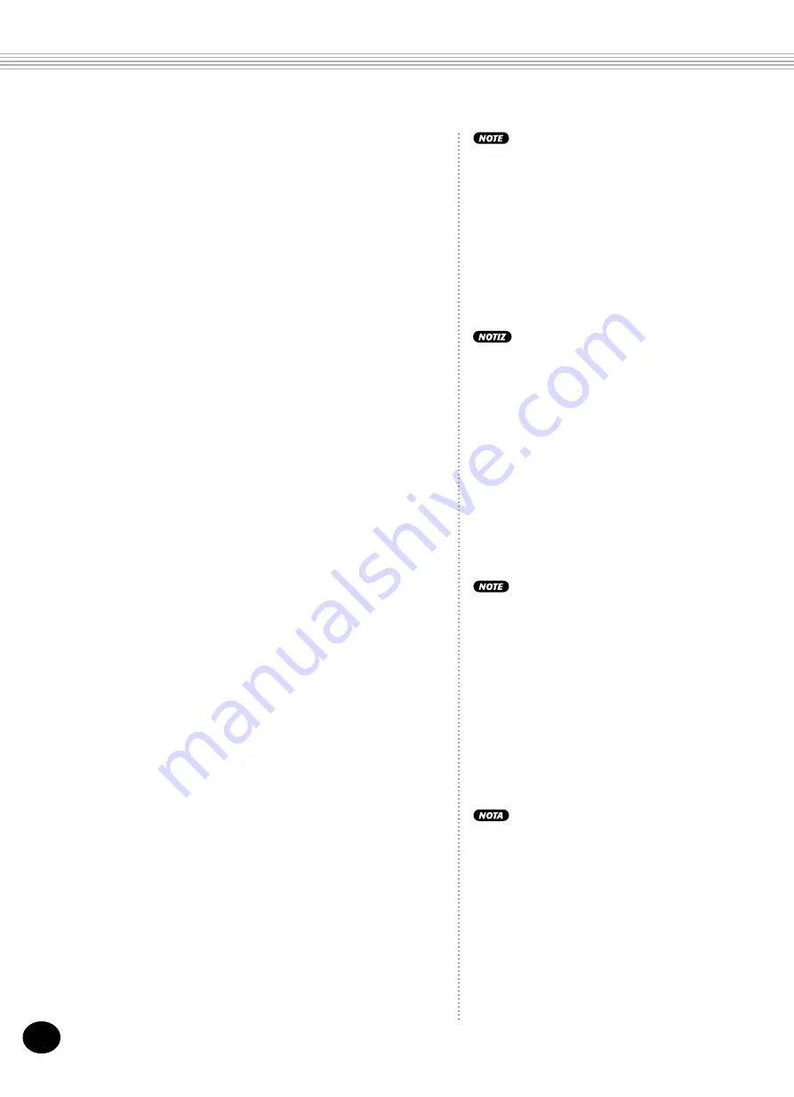 Yamaha PortaTone PSR-270 (French) Mode D'Emploi Download Page 108