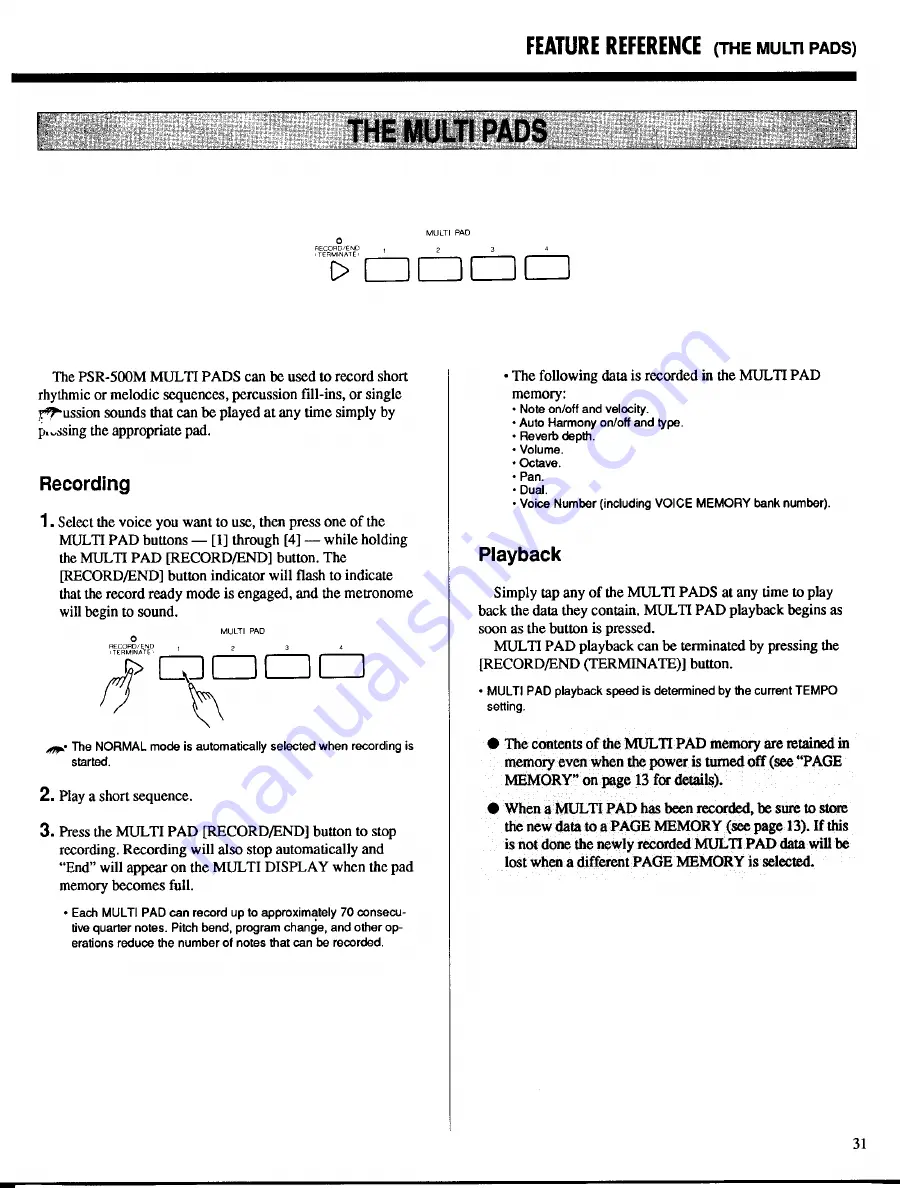 Yamaha PortaTone PSR-300m Owner'S Manual Download Page 33