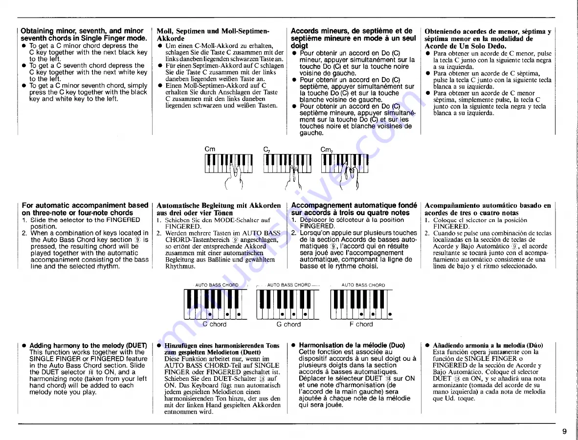 Yamaha PortaTone PSR-31 Owner'S Manual Download Page 11