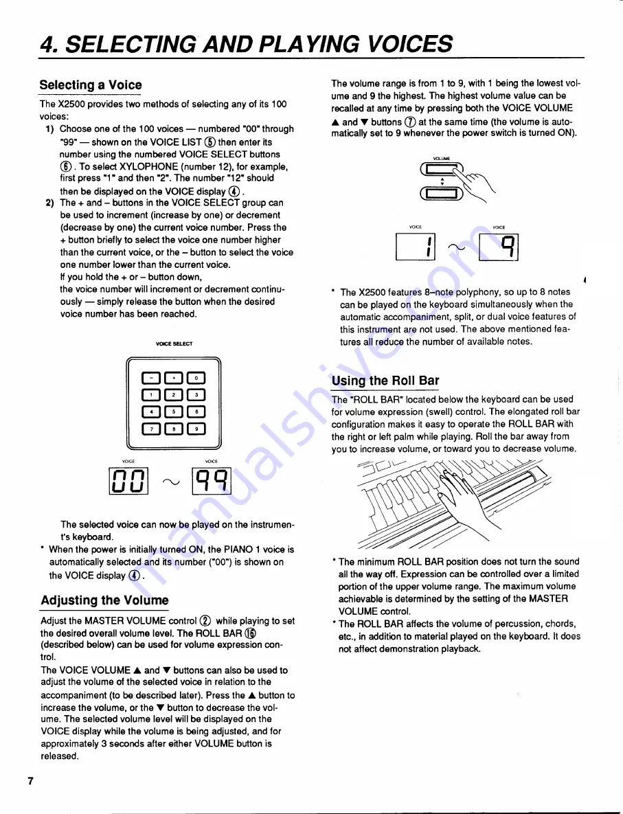 Yamaha Portatone X2500 Owner'S Manual Download Page 8