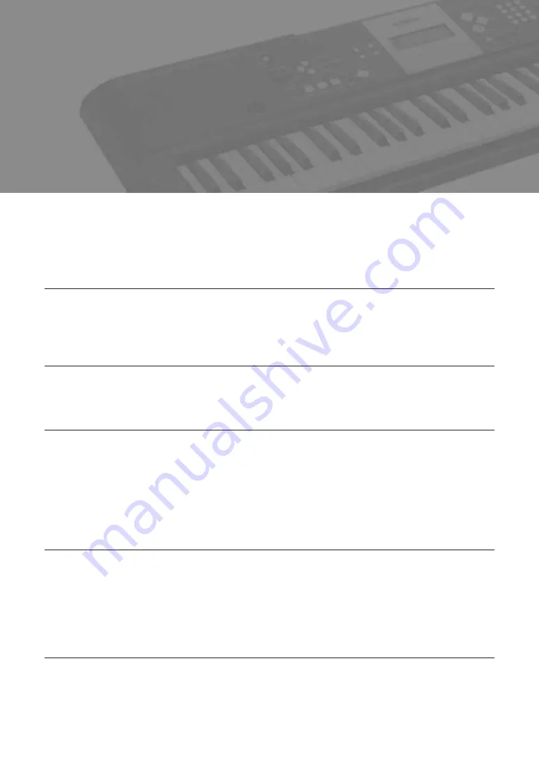 Yamaha PSR-E223 Owner'S Manual Download Page 6