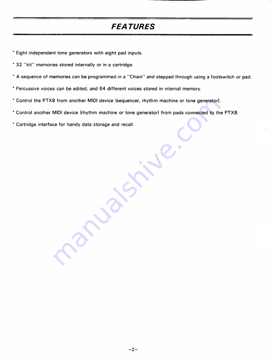 Yamaha PTX8 Owner'S Manual Download Page 4