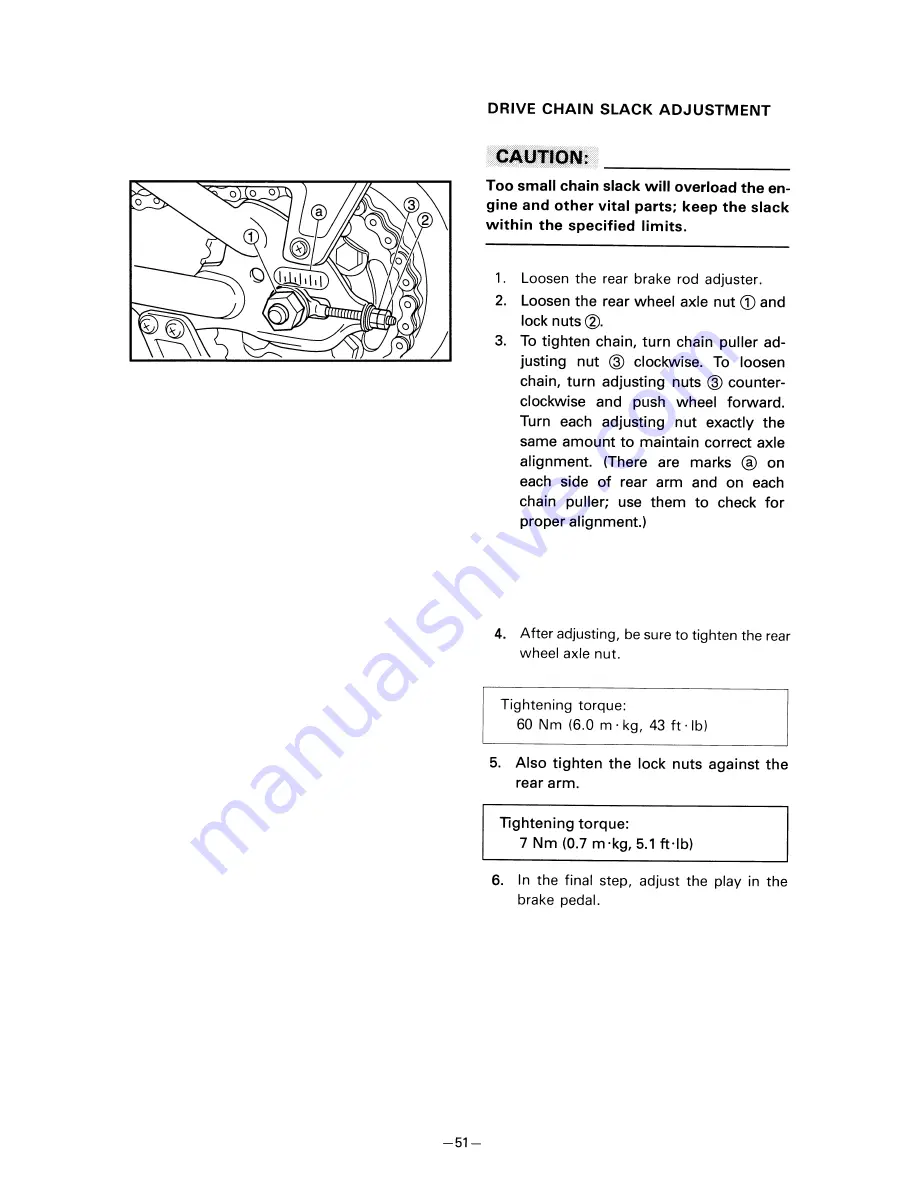 Yamaha PW80(T) Owner'S Service Manual Download Page 72