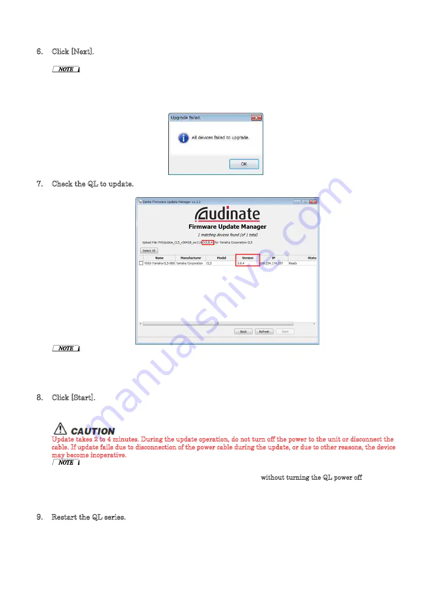 Yamaha QL Series Firmware Update Manual Download Page 10