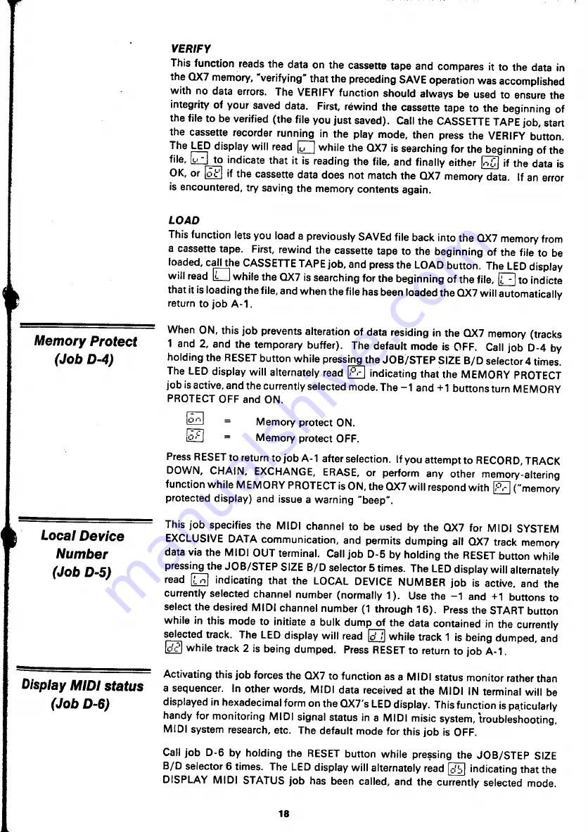 Yamaha QX-7 Owner'S Manual Download Page 19