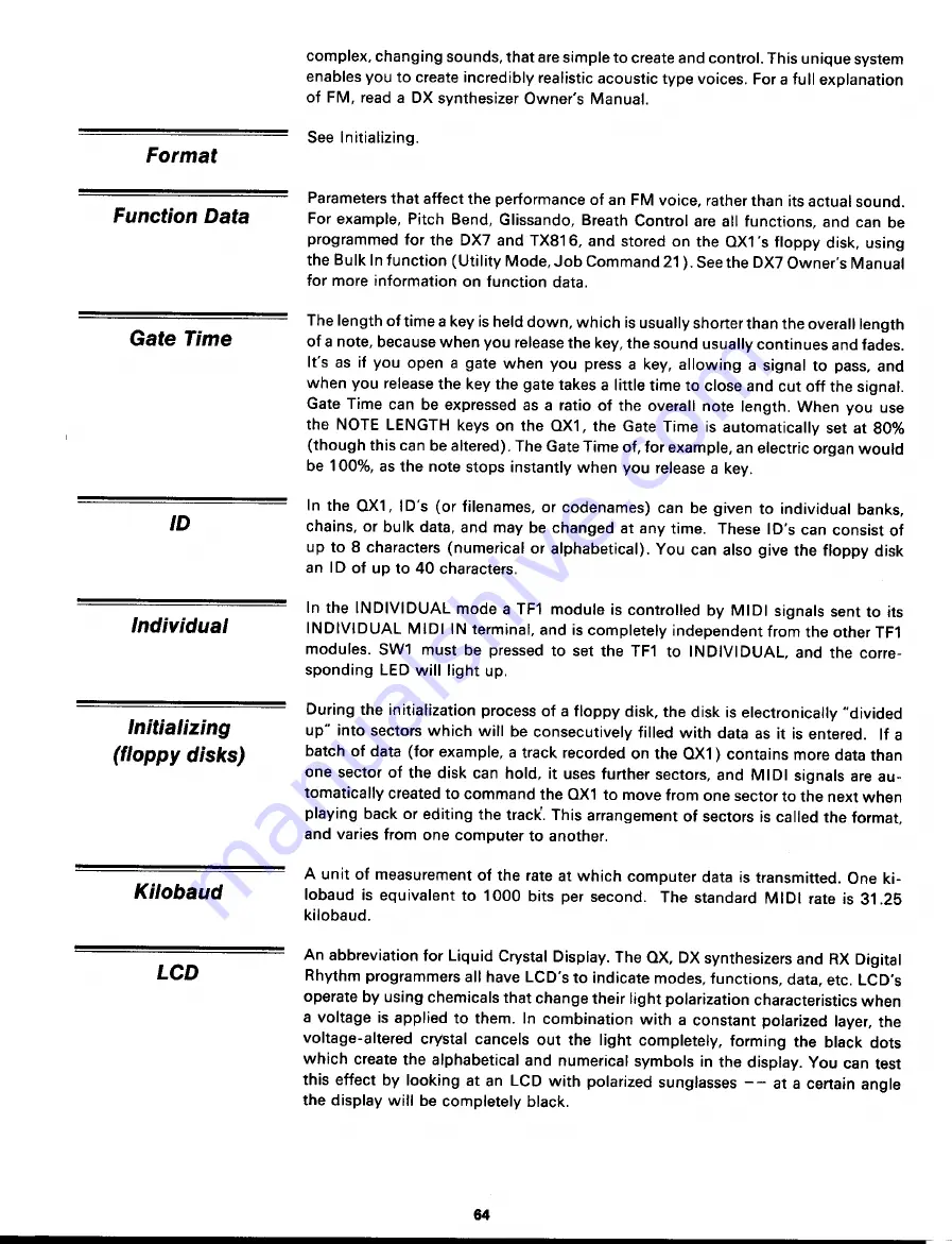 Yamaha QX1 Operations Directory Download Page 65