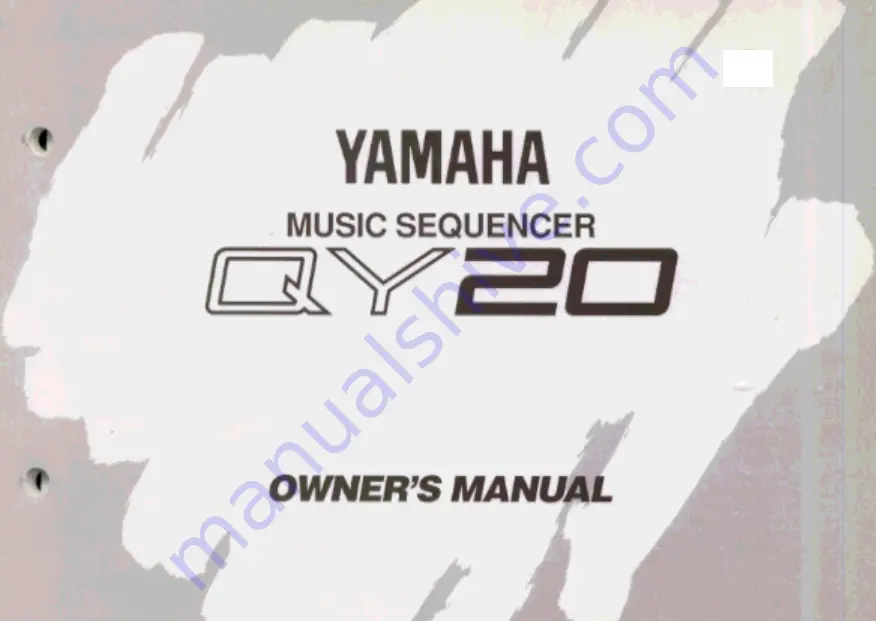 Yamaha QY20 Owner'S Manual Download Page 1