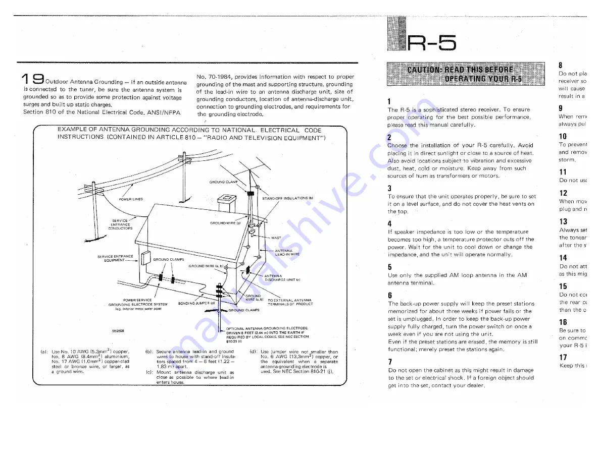 Yamaha R-5 Owner'S Manual Download Page 4