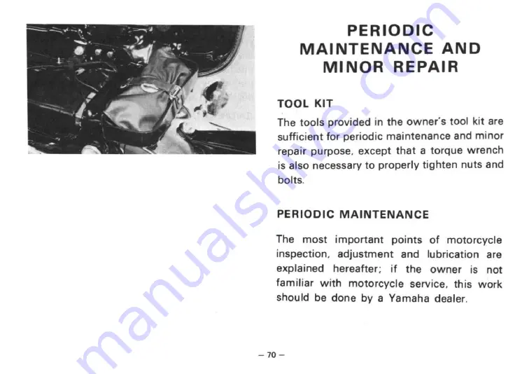 Yamaha RD250(C) Owner'S Manual Download Page 76