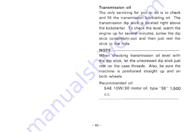 Yamaha RD250(C) Owner'S Manual Download Page 86