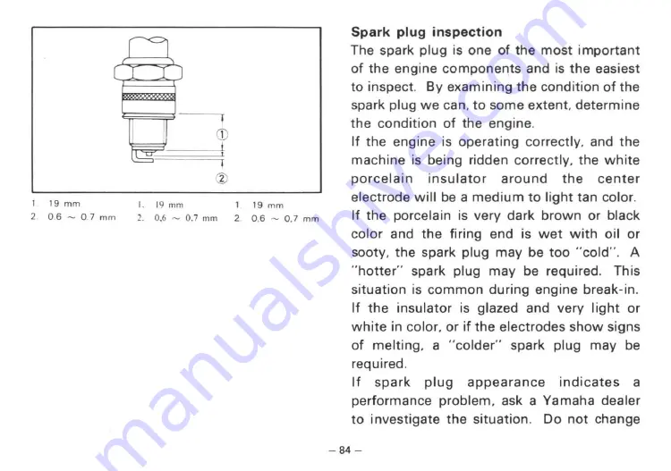 Yamaha RD250(C) Owner'S Manual Download Page 90