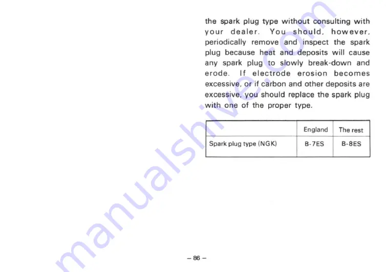 Yamaha RD250(C) Owner'S Manual Download Page 92