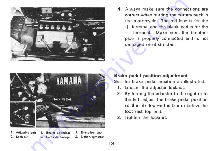 Yamaha RD250(C) Owner'S Manual Download Page 112