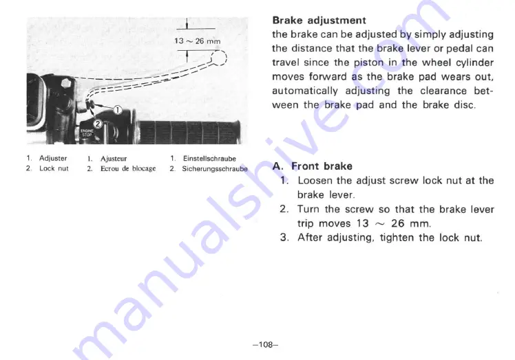 Yamaha RD250(C) Owner'S Manual Download Page 114