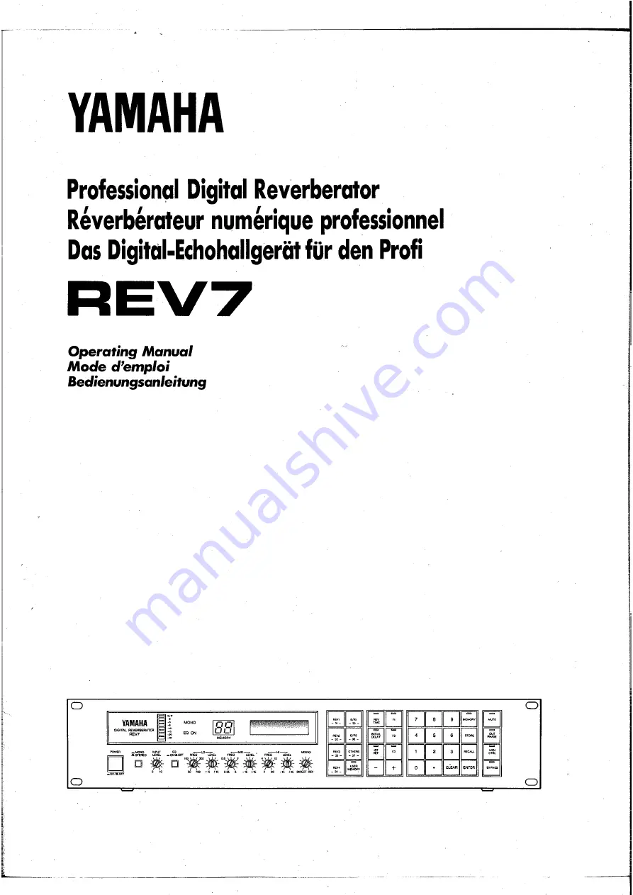 Yamaha REV7 Operating Manual Download Page 1