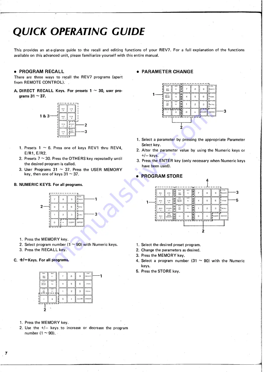 Yamaha REV7 Operating Manual Download Page 8