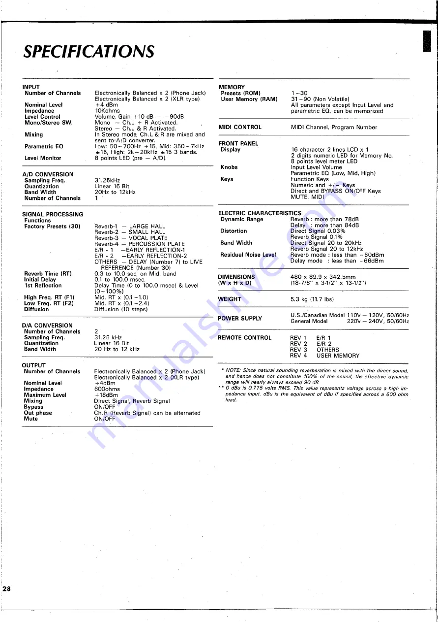 Yamaha REV7 Operating Manual Download Page 29