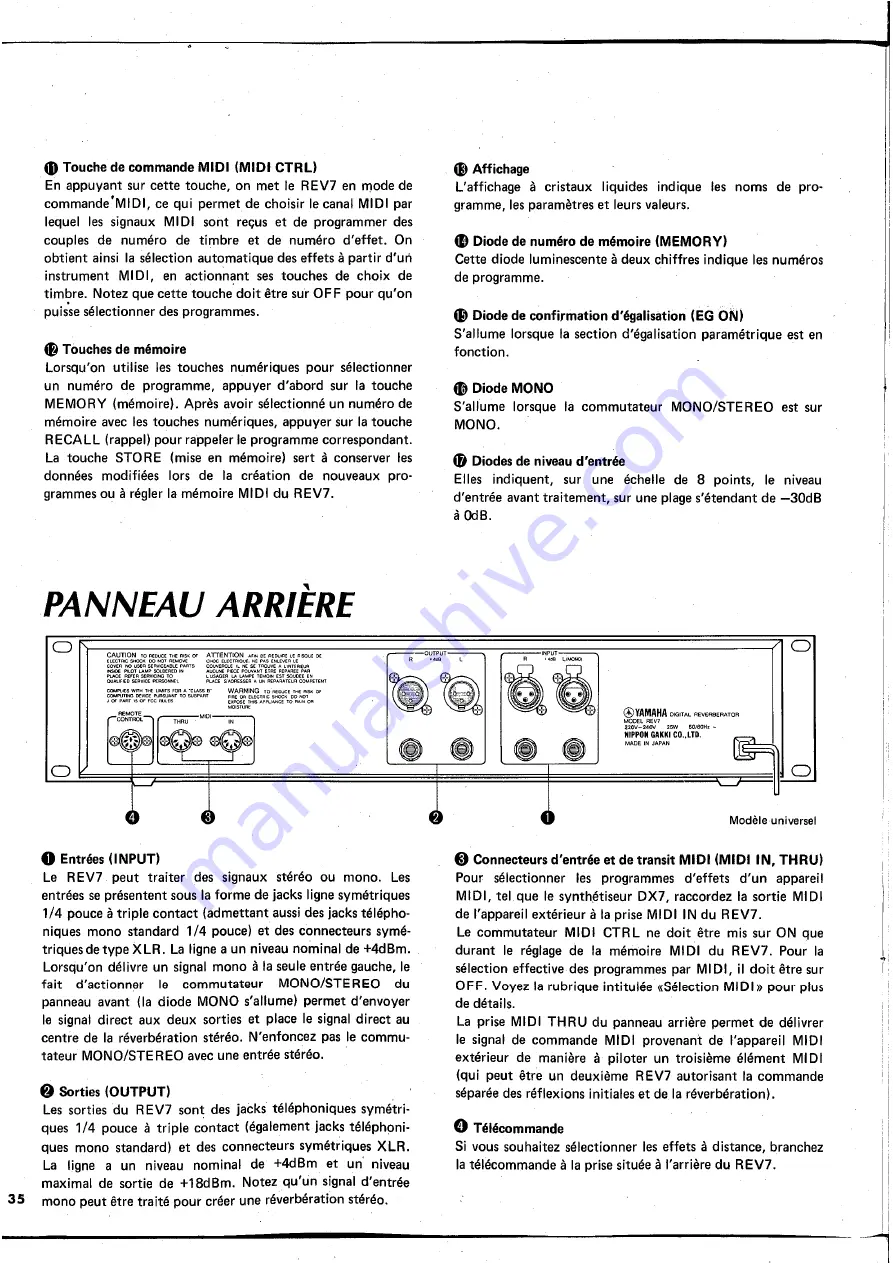 Yamaha REV7 Operating Manual Download Page 36