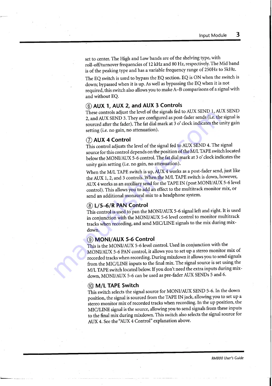 Yamaha RM800 User Manual Download Page 6