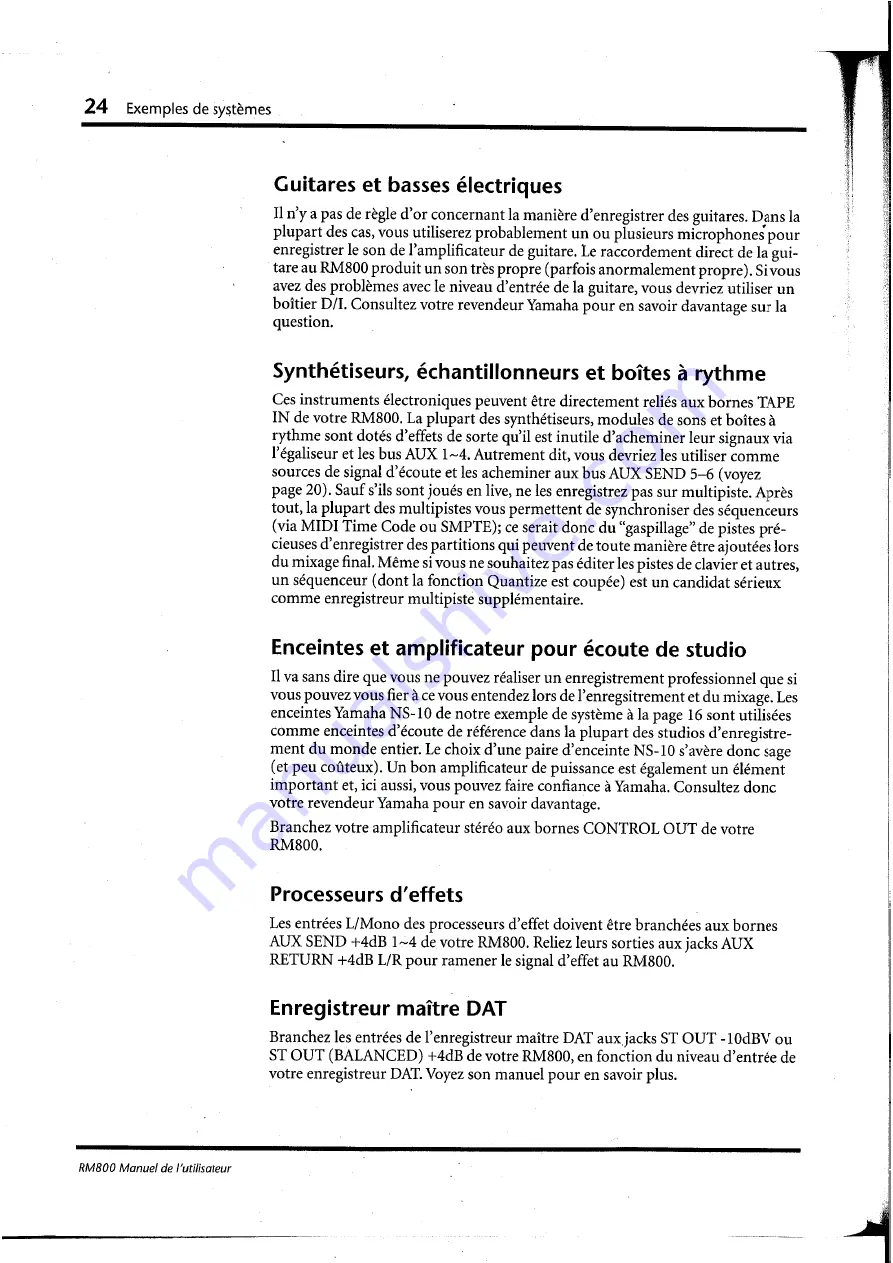 Yamaha RM800 User Manual Download Page 67