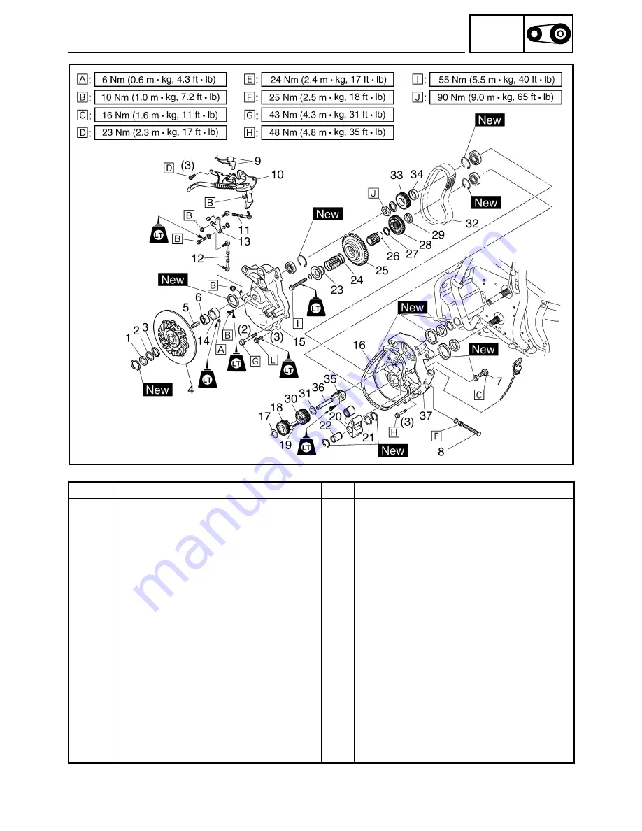 Yamaha RS90GTL Suplementary Service Manual Download Page 116