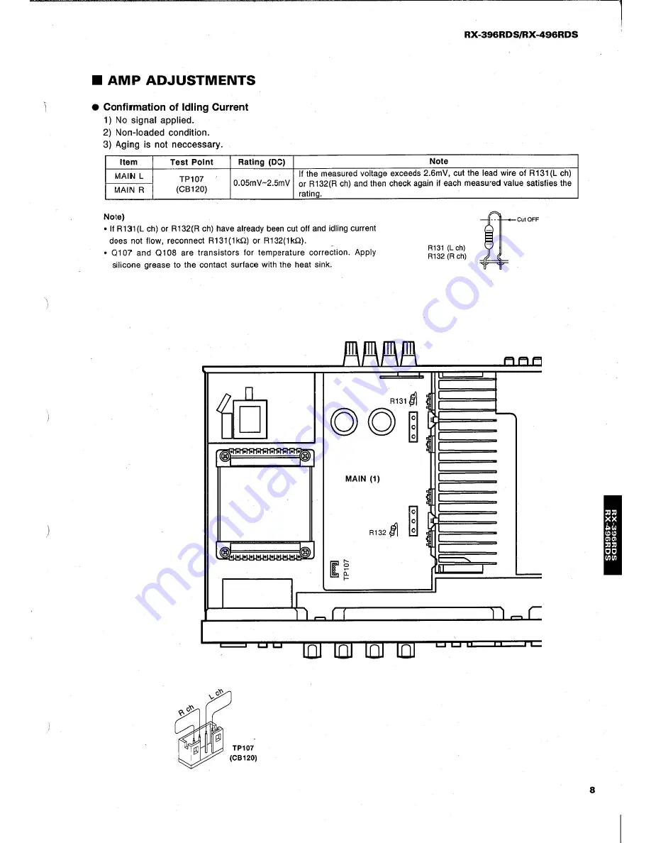 Yamaha RX-396RDS Service Manual Download Page 9