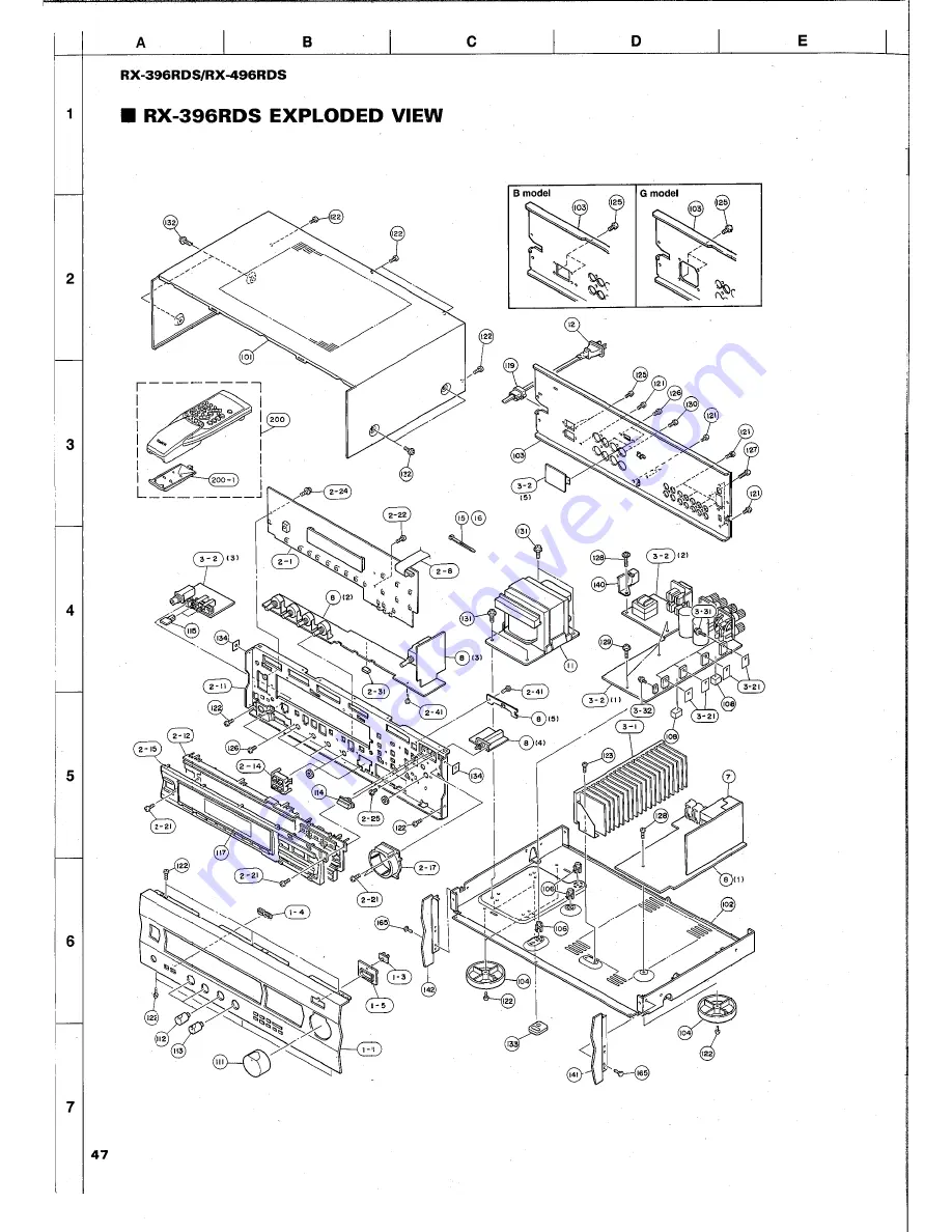 Yamaha RX-396RDS Service Manual Download Page 42