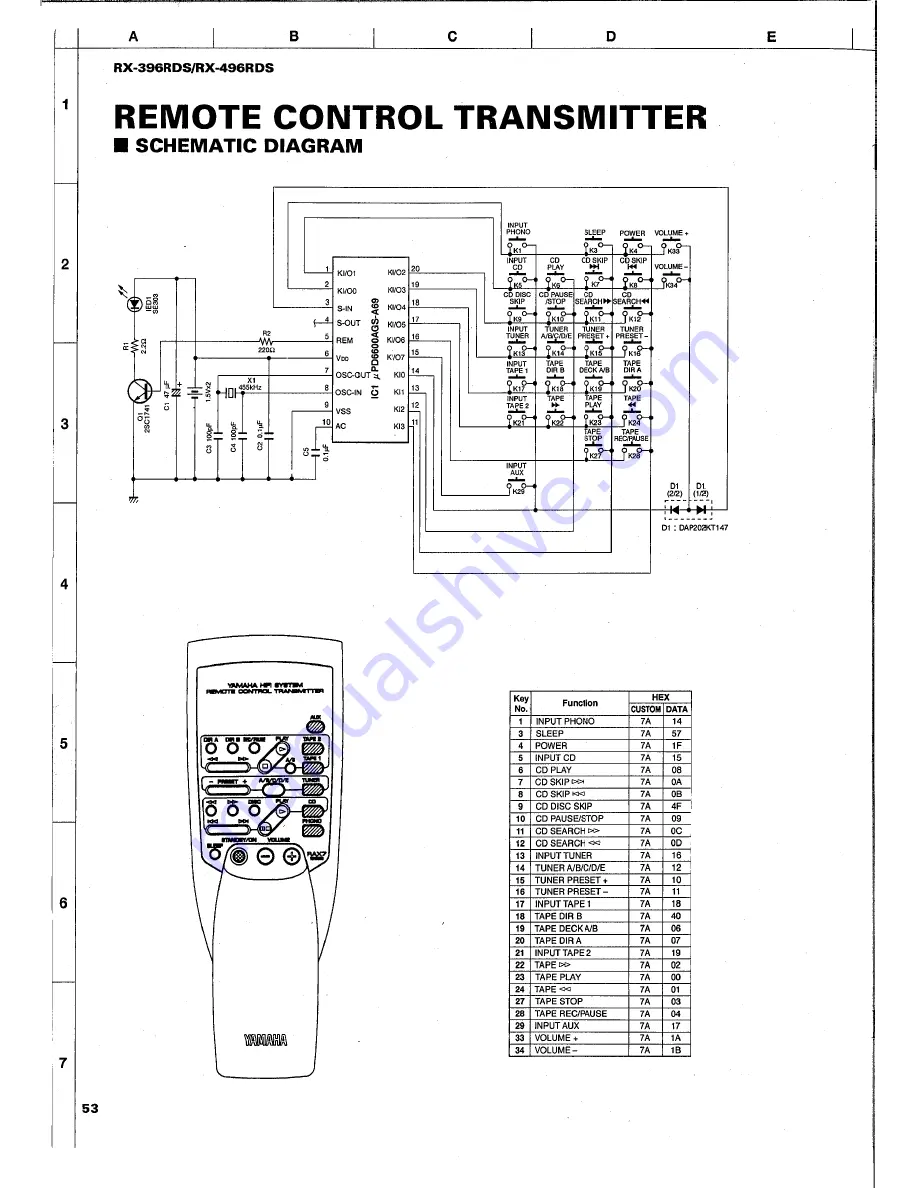 Yamaha RX-396RDS Скачать руководство пользователя страница 46