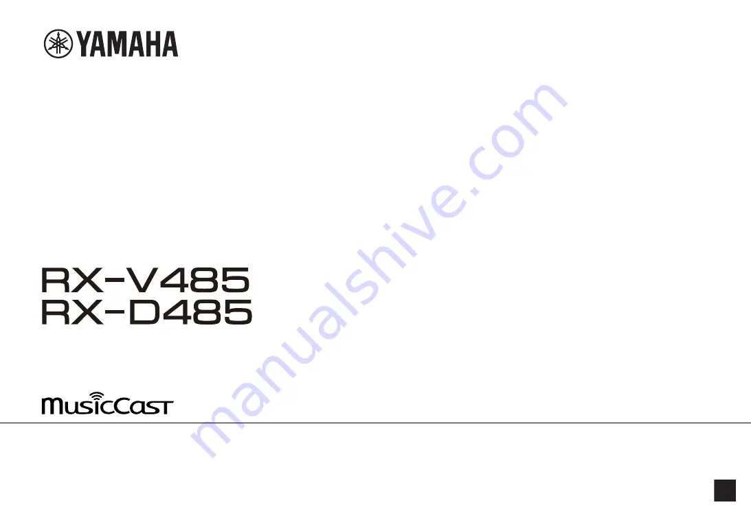 Yamaha RX-D485 Owner'S Manual Download Page 1