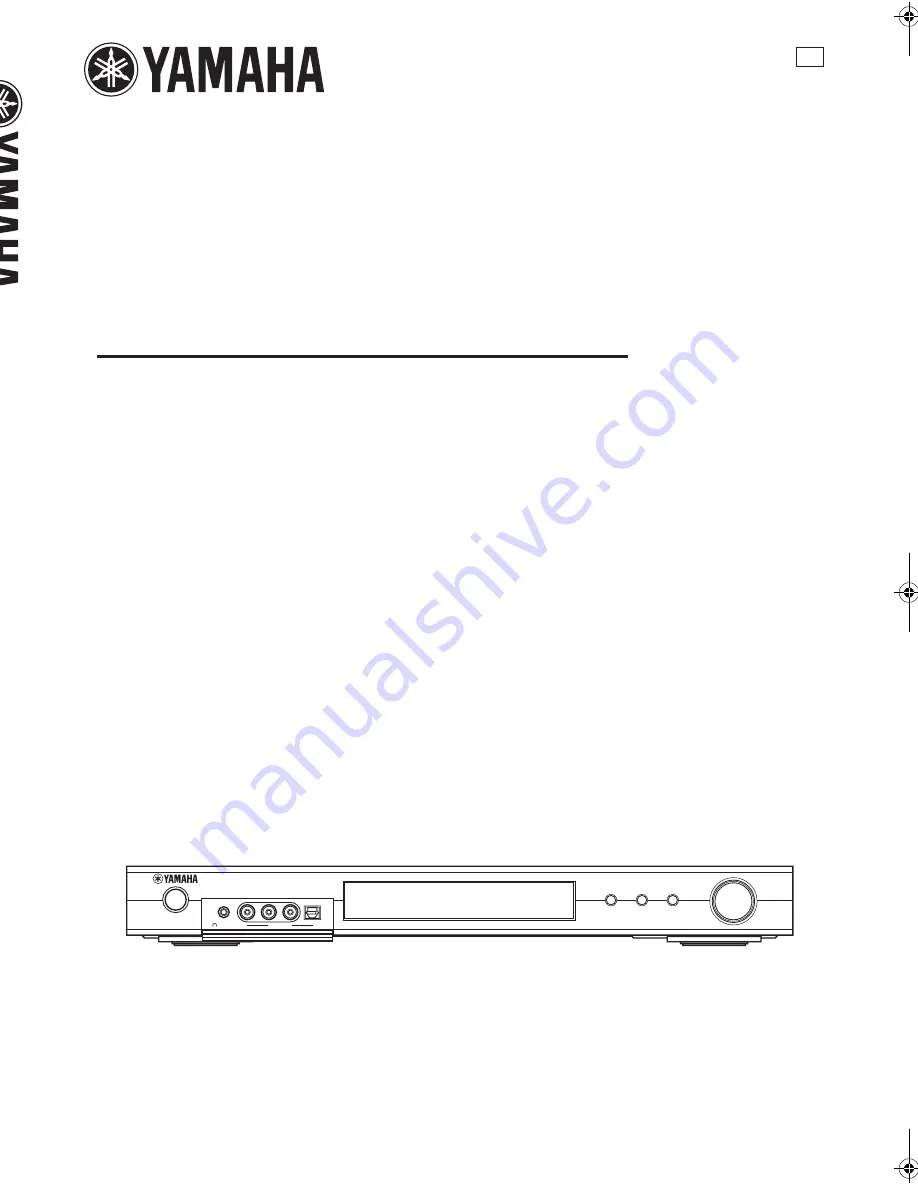 Yamaha RX-SL100RDS Owner'S Manual Download Page 1