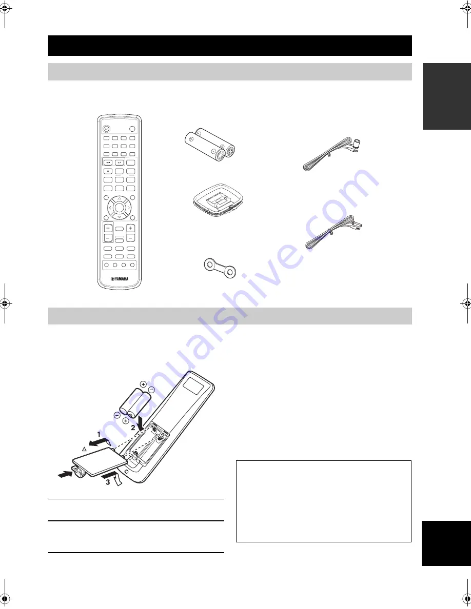 Yamaha RX-SL100RDS Owner'S Manual Download Page 123