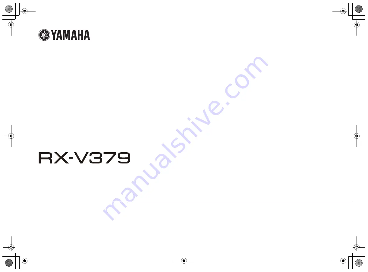 Yamaha RX-V379 Owner'S Manual Download Page 1