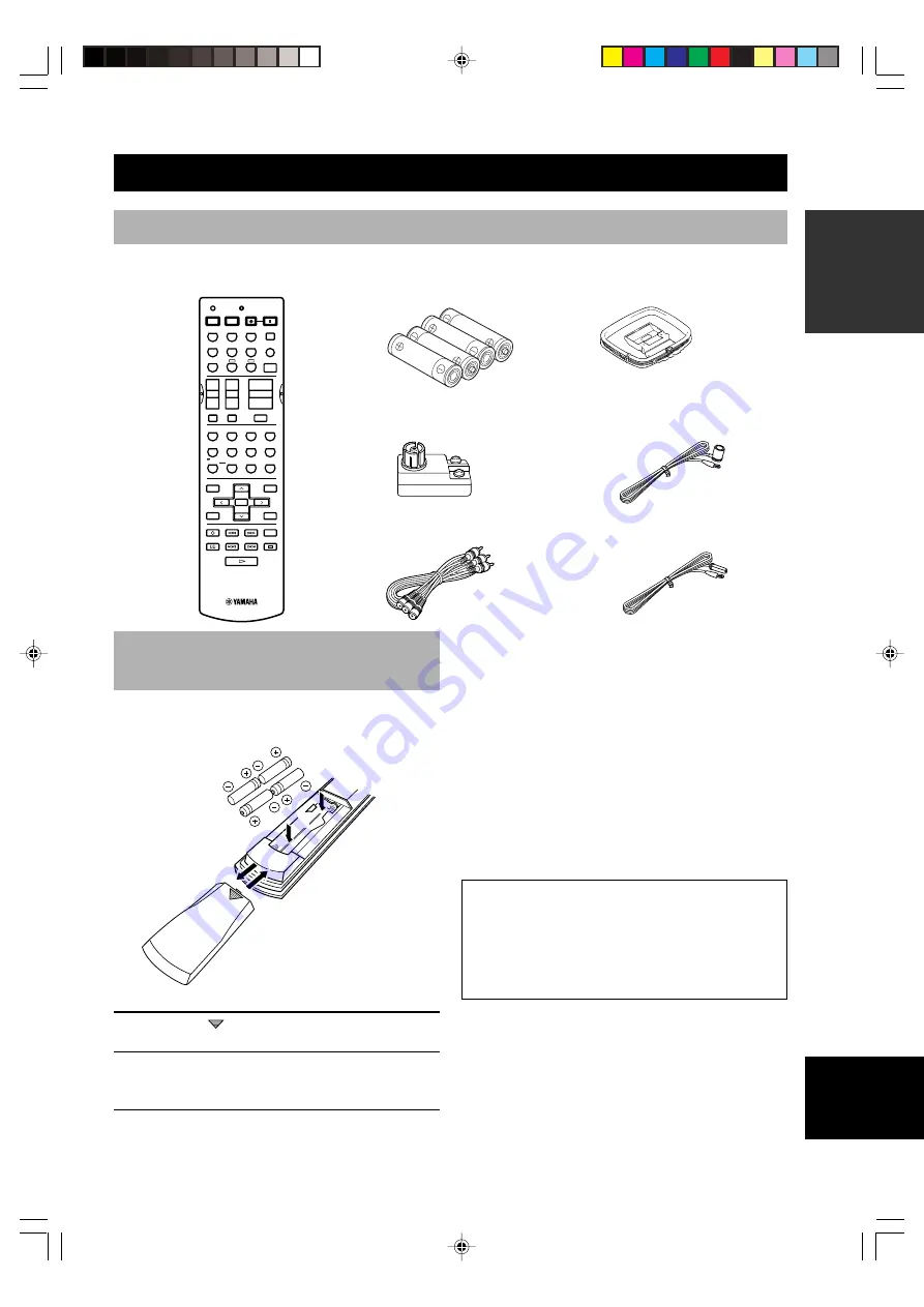 Yamaha RX-V530RDS Скачать руководство пользователя страница 5