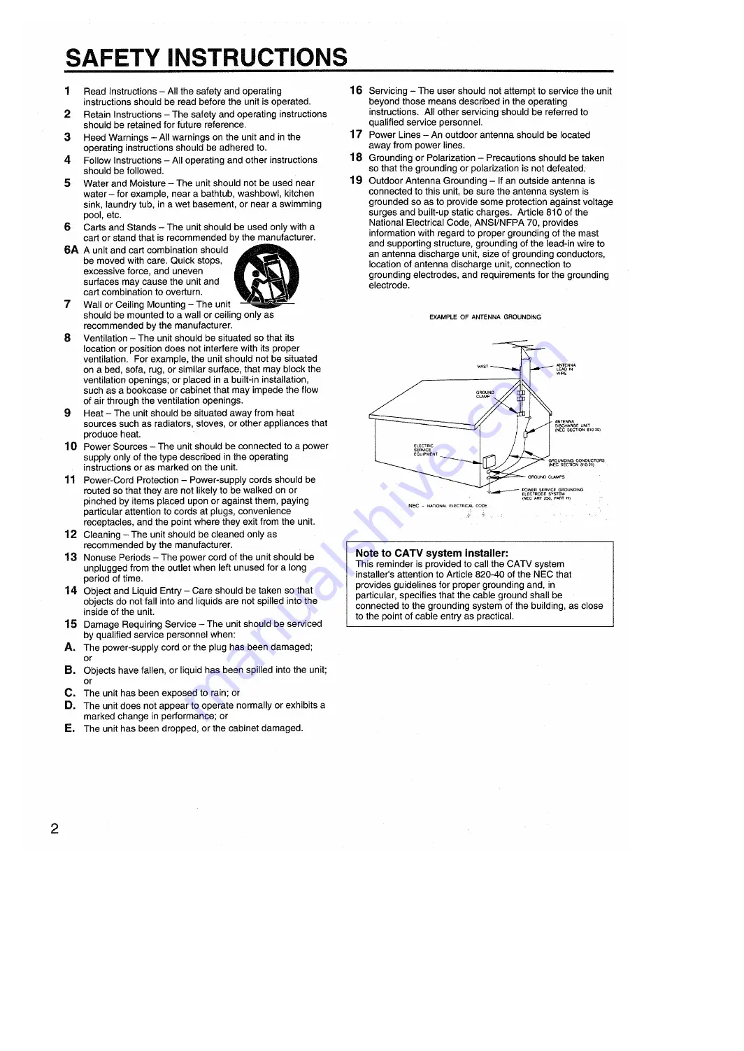 Yamaha RX-V660 Owner'S Manual Download Page 2