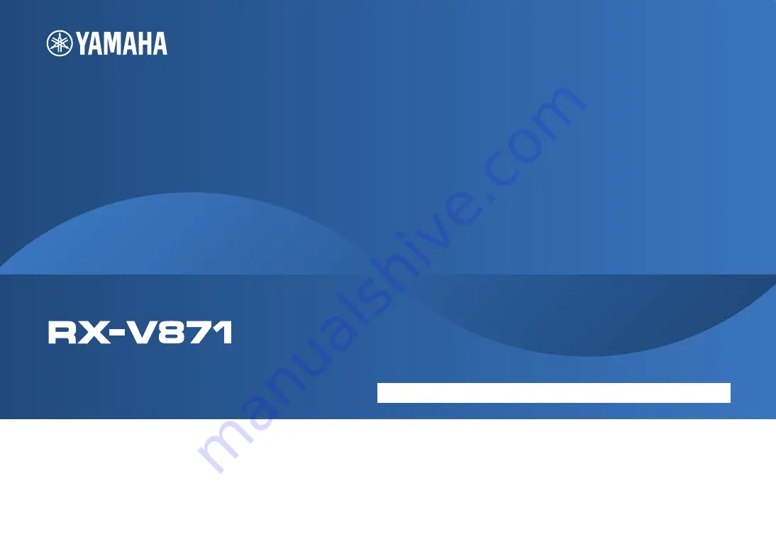 Yamaha RX-V871 Owner'S Manual Download Page 1