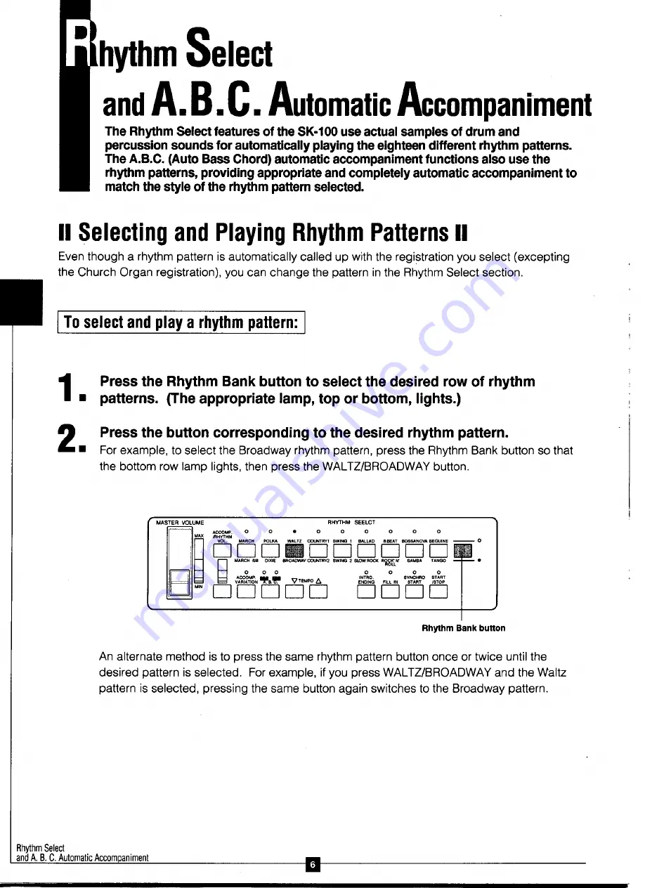 Yamaha SK-100 Owner'S Manual Download Page 14