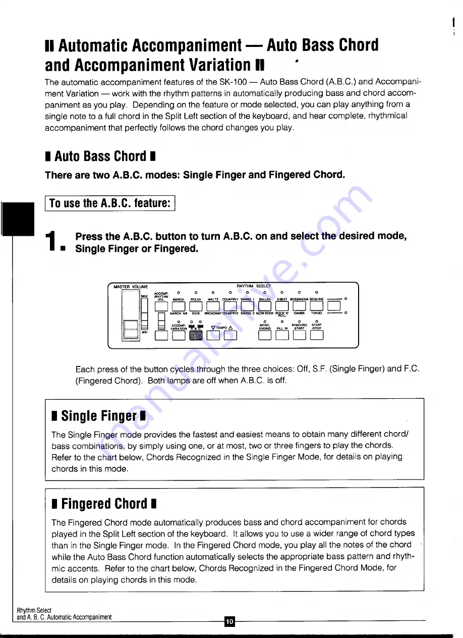 Yamaha SK-100 Owner'S Manual Download Page 18