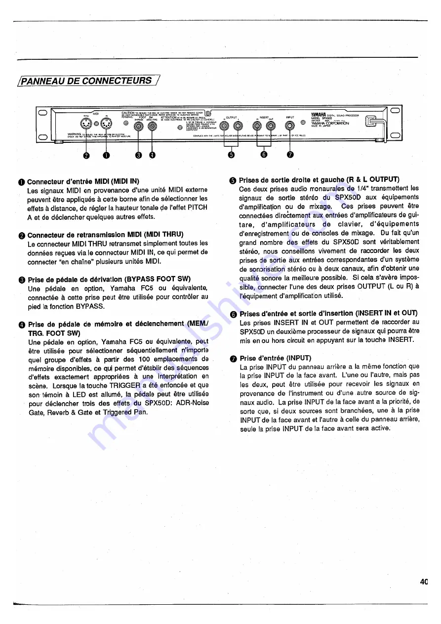 Yamaha SPX50D Скачать руководство пользователя страница 38